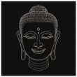 Monochrome Buddha Head Wall Art 21