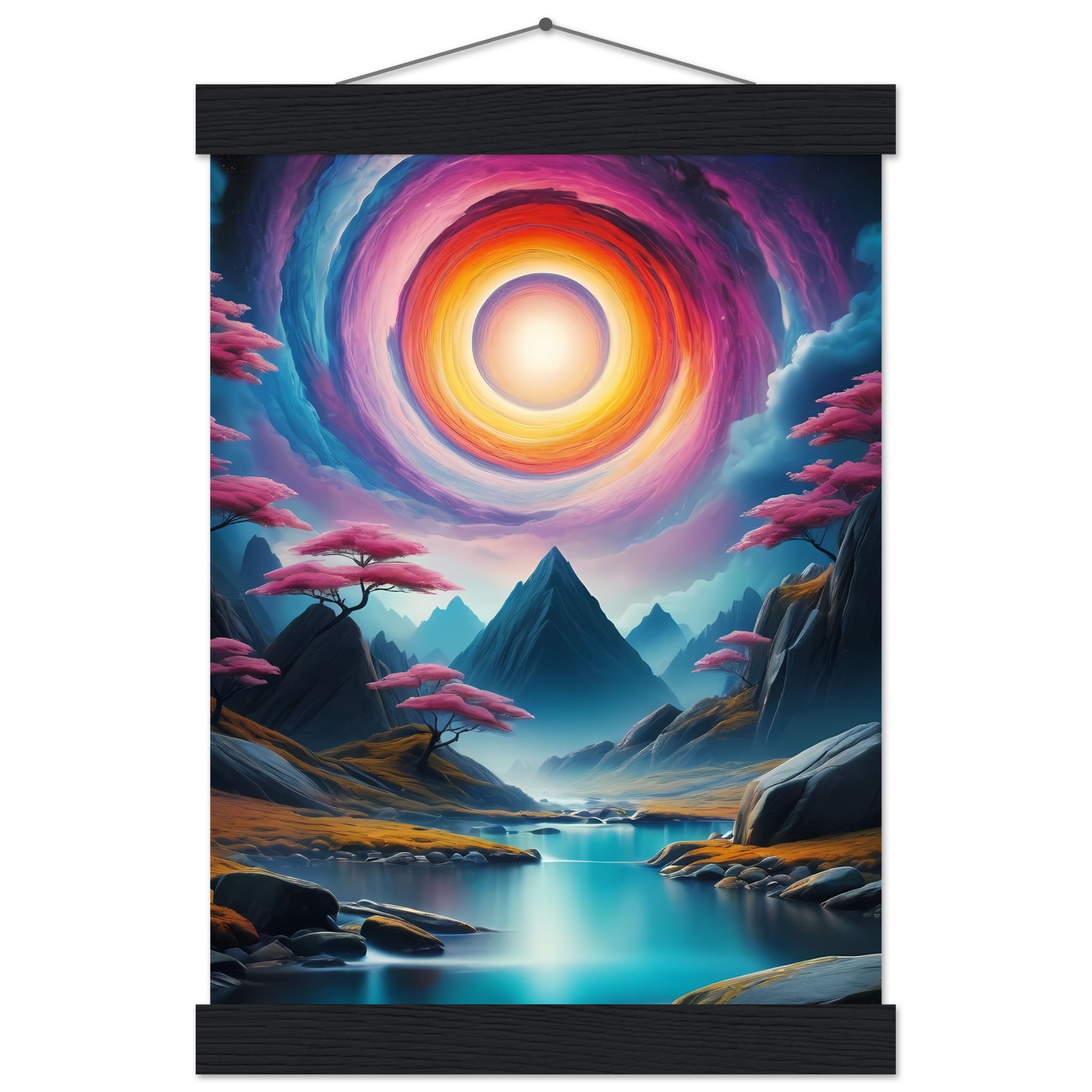 Mystical Vortex Serenity Poster with Vintage Hanger 2