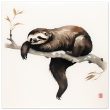 Embrace Peace with the Minimalist Zen Sloth Print 20