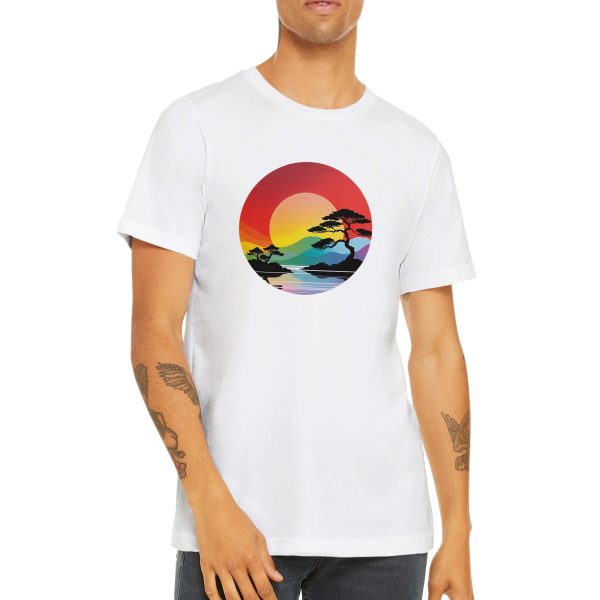 Sunset Lake: A Nature-Inspired Paradise Unisex T-shirt 2