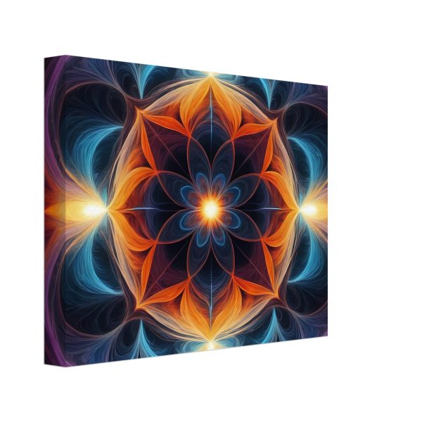 Zen Harmony Unveiled: Abstract Lotus Spiral Canvas Print 3
