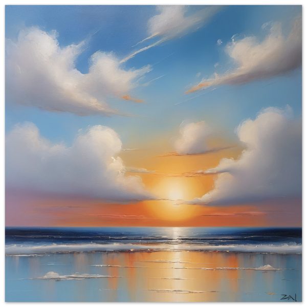 Oceanic Elevation: A Symphony of Zen Oil Painting 9