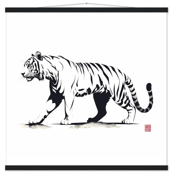 Monochrome Tiger Canvas Print 13