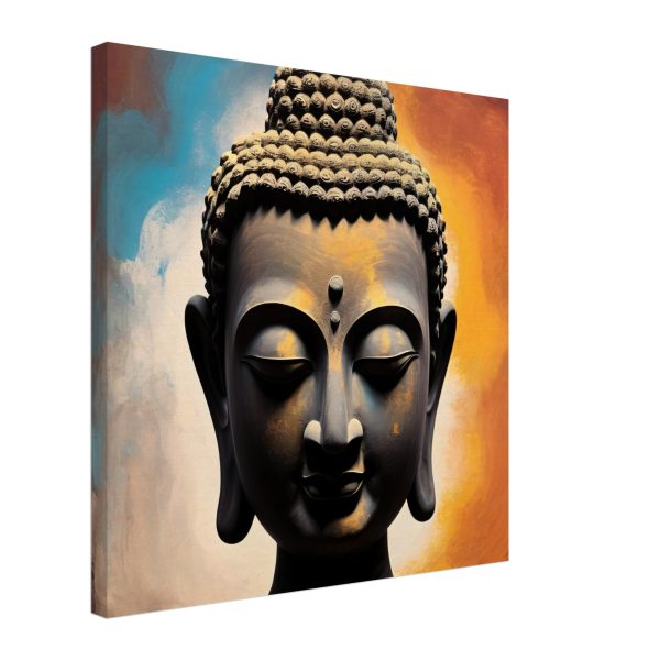 Mystic Luxe: Buddha Head Canvas of Tranquil Intrigue 14