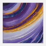 Ethereal Harmony: Swirling Purple Canvas for Zen Spaces 6