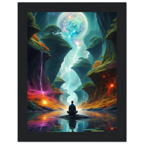 Mystic Serenity: Premium Framed Poster A Cosmic Meditation 2