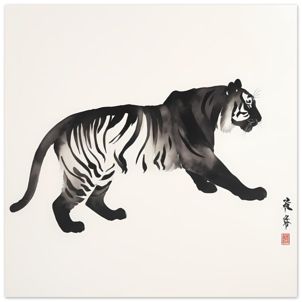 Unleashing Elegance: The Zen Tiger Canvas Print 4