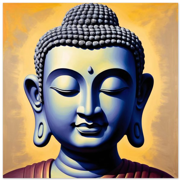 Serenity Canvas: Buddha Head Tranquility for Your Space 5