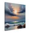 Nature’s Symphony: A Sunset Beach Canvas 35