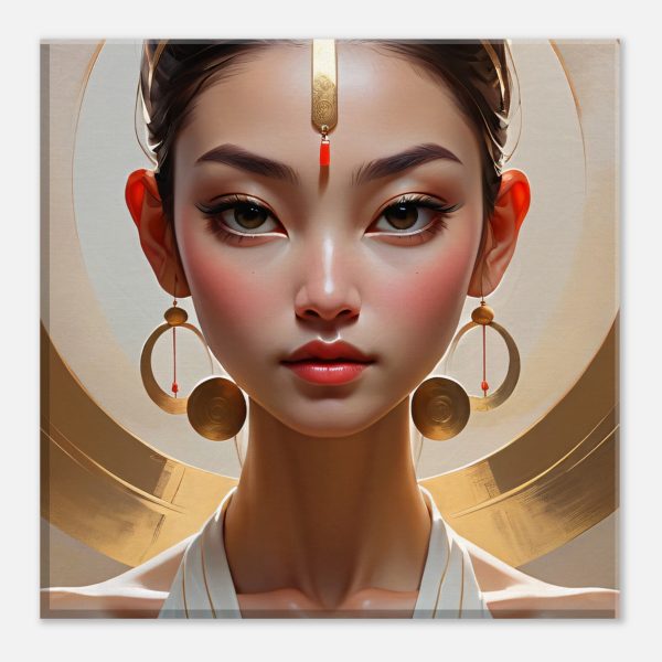 Radiant Elegance: Canvas Print of the Golden Goddess 4