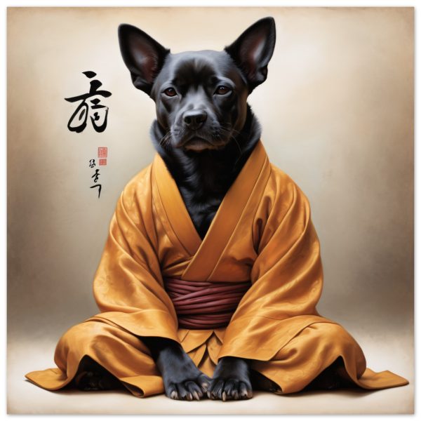 A Dog in Meditation: A Zen Wall Art 3
