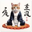 Zen Cat Wall Art – Feline Wisdom and Artistic 21