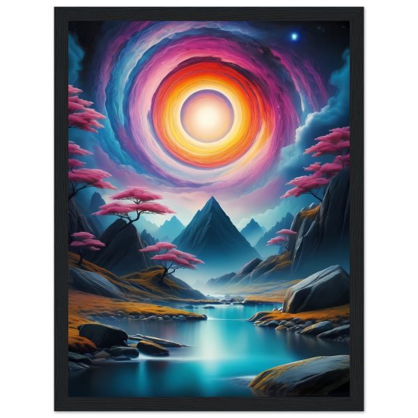 Zen Odyssey: Enigmatic Vortex Framed Poster for Mindful Spaces 4