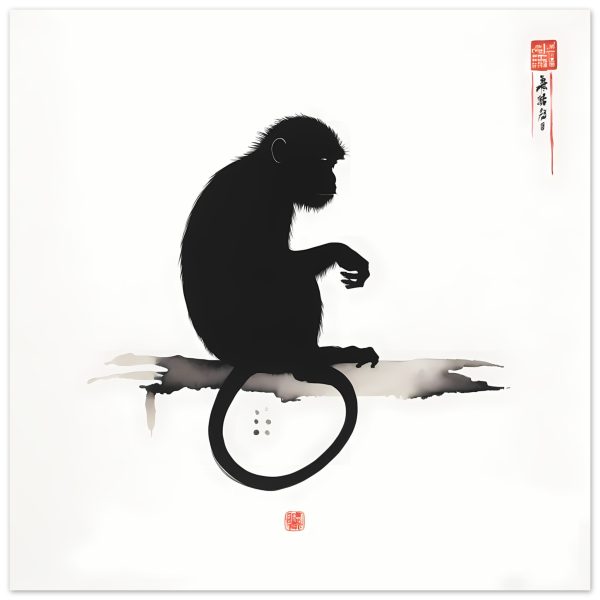 An Enigmatic Zen Monkey Print 10