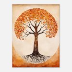 Autumn Splendor: A Watercolour Tree of Life