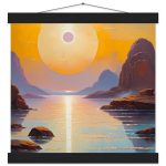 Rustic Sunset Serenity Poster with Hanger 7