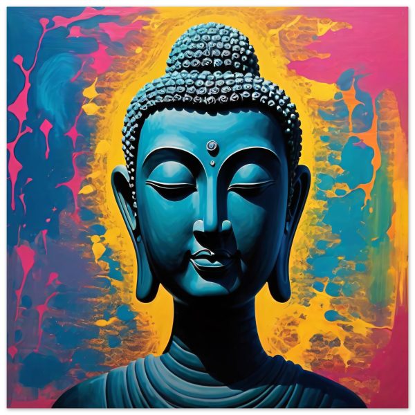 Harmony Unveiled: Buddha Head Canvas Elegance 5