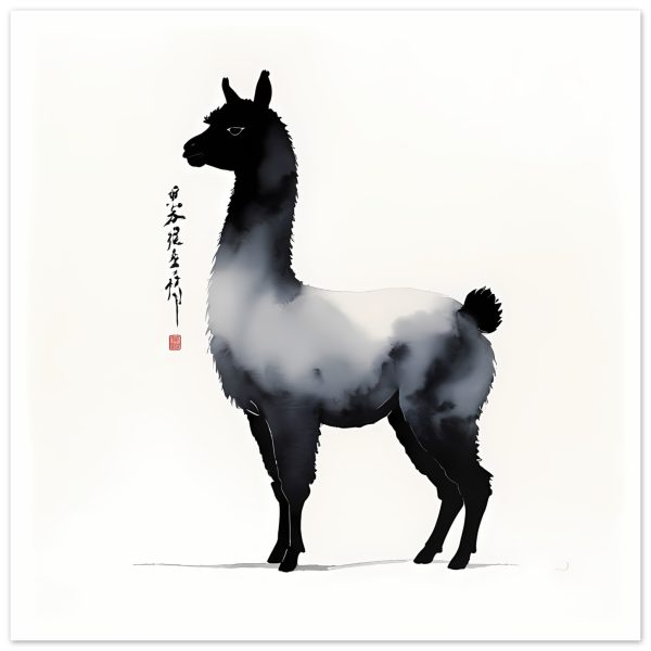 Embodied Elegance: The Llama in Chinese Ink Wash Splendor 13