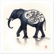 Eternal Serenity: The Enigmatic Black Zen Elephant Print 21