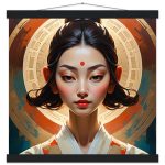 Elegant Intrigue: Premium Matte Poster of a Mysterious Beauty 6