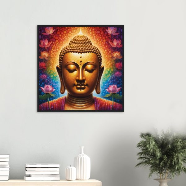 Zen Elegance: Golden Buddha, Tranquil Lotus, Harmony 12