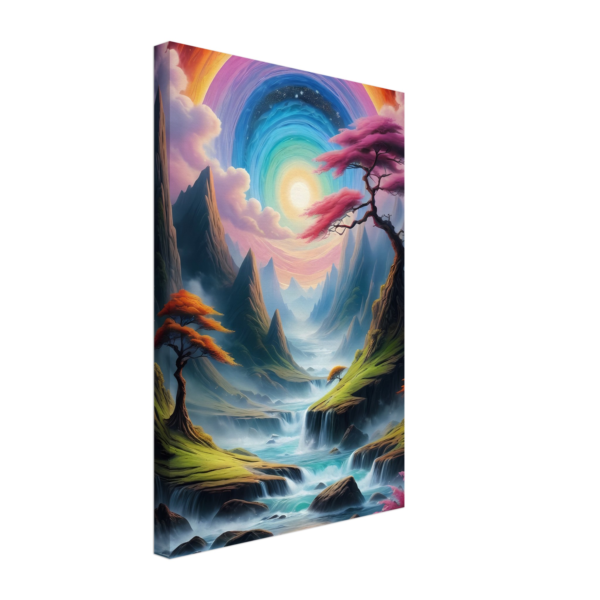 Ephemeral Elegance: Mountainous Zen at Sunrise Canvas 2