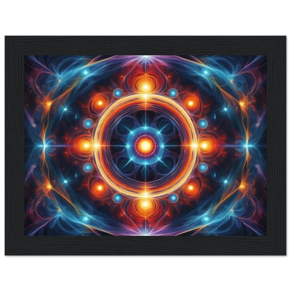 Eternal Bloom: Zen Mandala Harmony in Wooden Frames 4