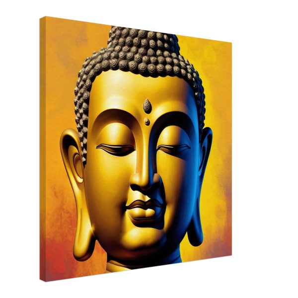Zen Fusion: Buddha Head Elegance for Vibrant Spaces 2
