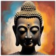 Mystic Luxe: Buddha Head Canvas of Tranquil Intrigue 21