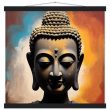 Mystic Luxe: Buddha Head Canvas of Tranquil Intrigue 36