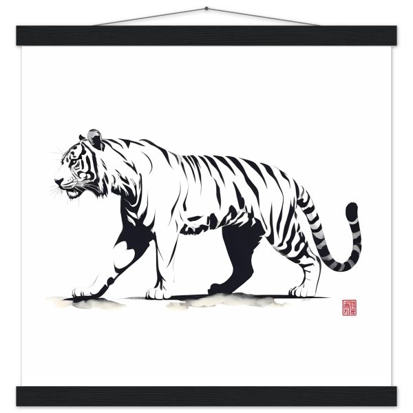 Monochrome Tiger Canvas Print 9
