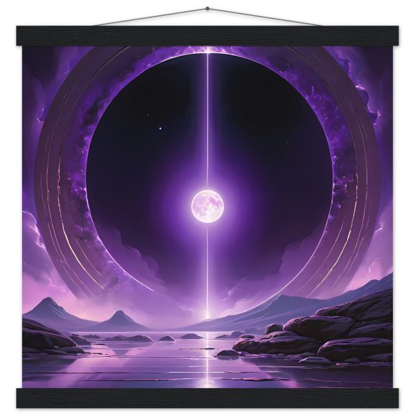 Mystical Portal Purple Landscape Art Poster