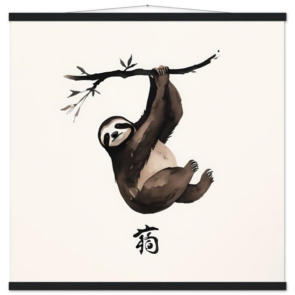 The Zen Sloth Watercolor Print 3