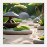 Zen Garden Harmony: Canvas Print for Tranquil Living 7