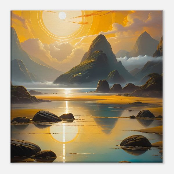Golden Sunrise: Mountain Majesty Canvas Print 3