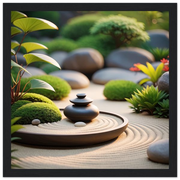 Zen Garden Serenity: Framed Poster Elegance 2