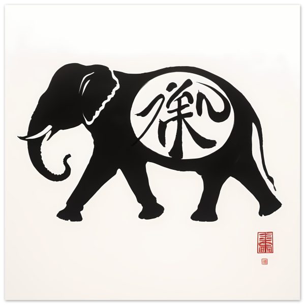 The Enigmatic Black Zen Elephant Silhouette 8