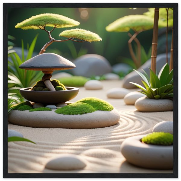 Elegance Unveiled: Zen Garden Artistry in Framed Poster 3