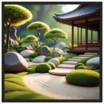 Tranquil Zen Oasis: Framed Art for Serenity 4