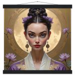 Lotus Elegance: Poster Art with Vintage Hanger 5