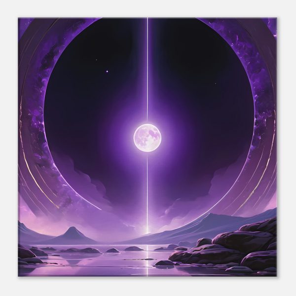 Mystical Portal to Zen: Purple Landscape Canvas 2