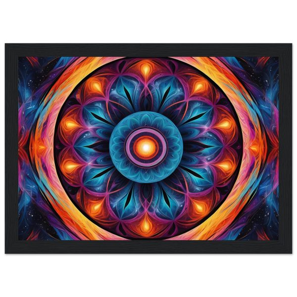 Zen Radiance: Framed Mandala Poster for Tranquil Spaces 3