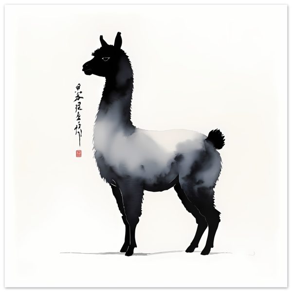 Embodied Elegance: The Llama in Chinese Ink Wash Splendor 5