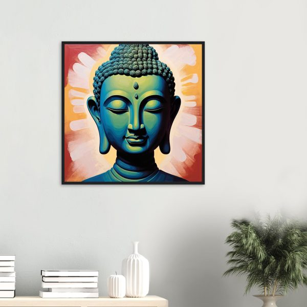 The Blue and Green Buddha Head Canvas 12