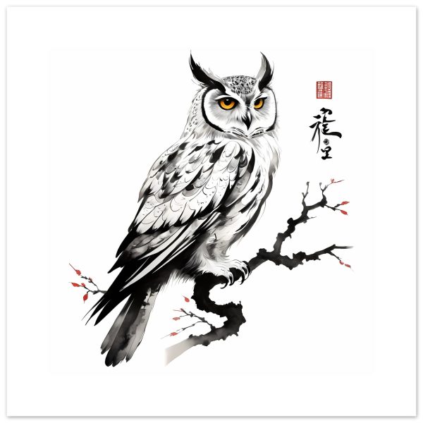 Harmony in Monochrome: Exploring the Allure of the Zen Owl Print 9