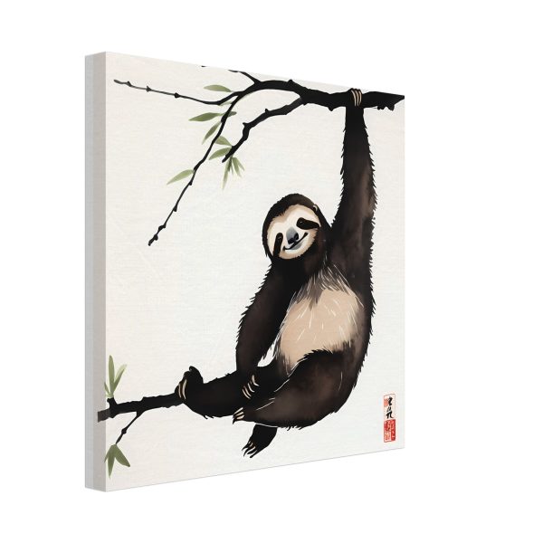 The Ethereal Charm of the Japanese Zen Sloth Print 9