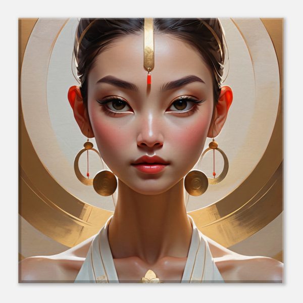 Radiant Elegance: Canvas Print of the Golden Goddess 2