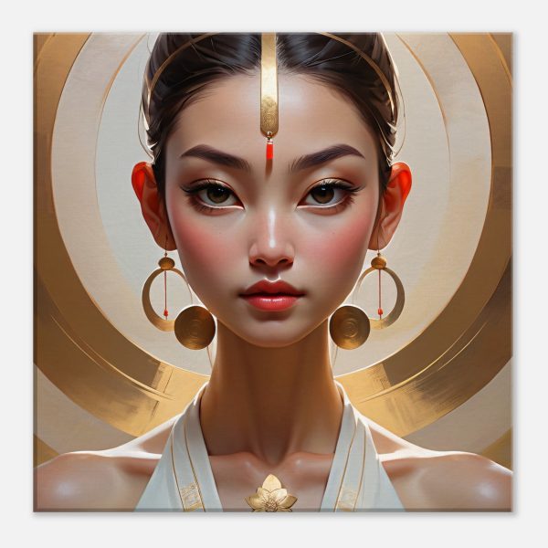 Radiant Elegance: Canvas Print of the Golden Goddess 3