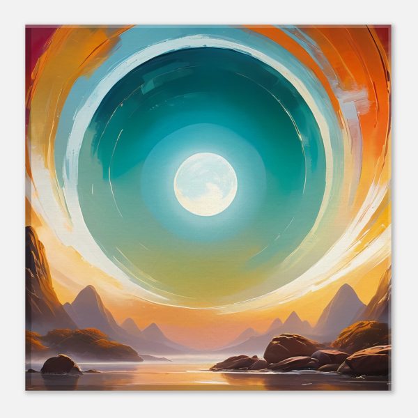 Ethereal Gateway to Serenity: Zen-Style Oil Painting 2