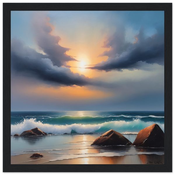 Nature’s Symphony: A Sunset Beach Canvas 7